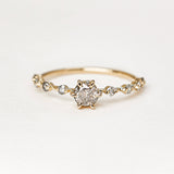 Aurora Diamond Ring - 0.51ct Salt & Pepper Diamonds