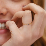 Twinkle Diamond Ring - 0.1ct Salt & Pepper Diamond
