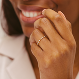 Floating Diamonds Ring - 0.18ct Salt & Pepper Diamonds