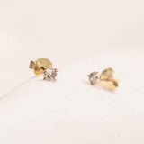 Twinkle Diamond Studs - 0.1ct Salt & Pepper Diamonds