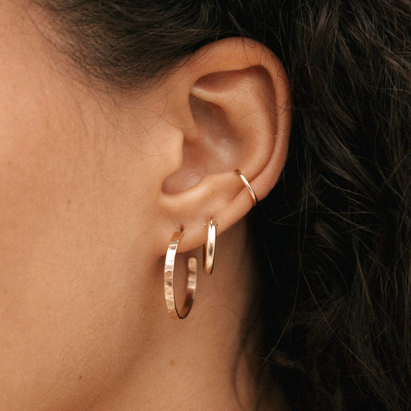 Bold Hammered Hoops